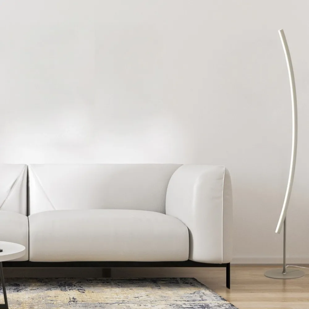 Lampade Da Terra-Vivida International Piantana ad arco led moderna bianca vivida bow