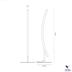 Lampade Da Terra-Vivida International Piantana ad arco led moderna bianca vivida bow