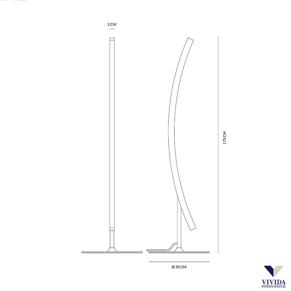 Lampade Da Terra-Vivida International Piantana ad arco led moderna bianca vivida bow