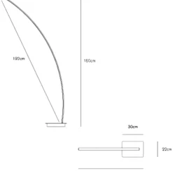 Lampade Da Terra-Vivida International Piantana ad arco led 33w 3000k 4000k vivida bracket