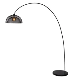Lampade Da Terra-Selezionato da Mazzolaluce Piantana ad arco nera paralume rete di metallo moderna
