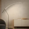 Lampade Da Terra-Ondaluce Piantana ad arco pt folaga nero led 3000k dimmerabile