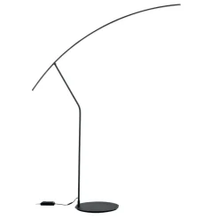Lampade Da Terra-Ondaluce Piantana ad arco pt folaga nero led 3000k dimmerabile