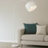 Lampade Da Terra-Selezionato da Mazzolaluce Piantana arco bianca moderna paralume orientabile per salotto