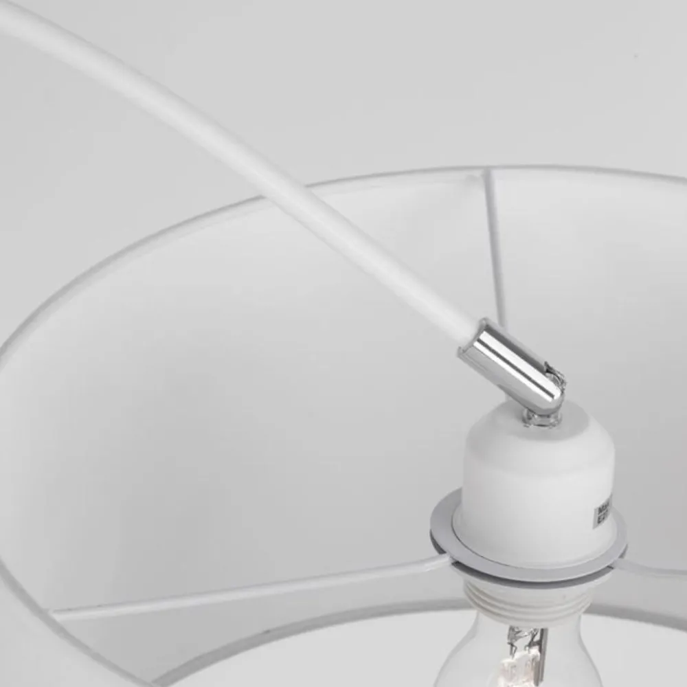 Lampade Da Terra-Selezionato da Mazzolaluce Piantana arco bianca moderna paralume orientabile per salotto