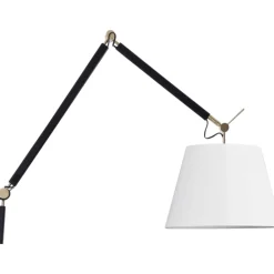 Lampade Da Terra-Selezionato da Mazzolaluce Piantana arco moderna nera cromata paralume orientabile
