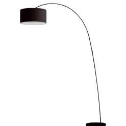Lampade Da Terra-Selezionato da Mazzolaluce Piantana arco moderna nera diffusore rotondo