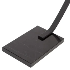 Lampade Da Terra-Selezionato da Mazzolaluce Piantana arco nera base marmo moderna led 2700k luce calda dimmerabile