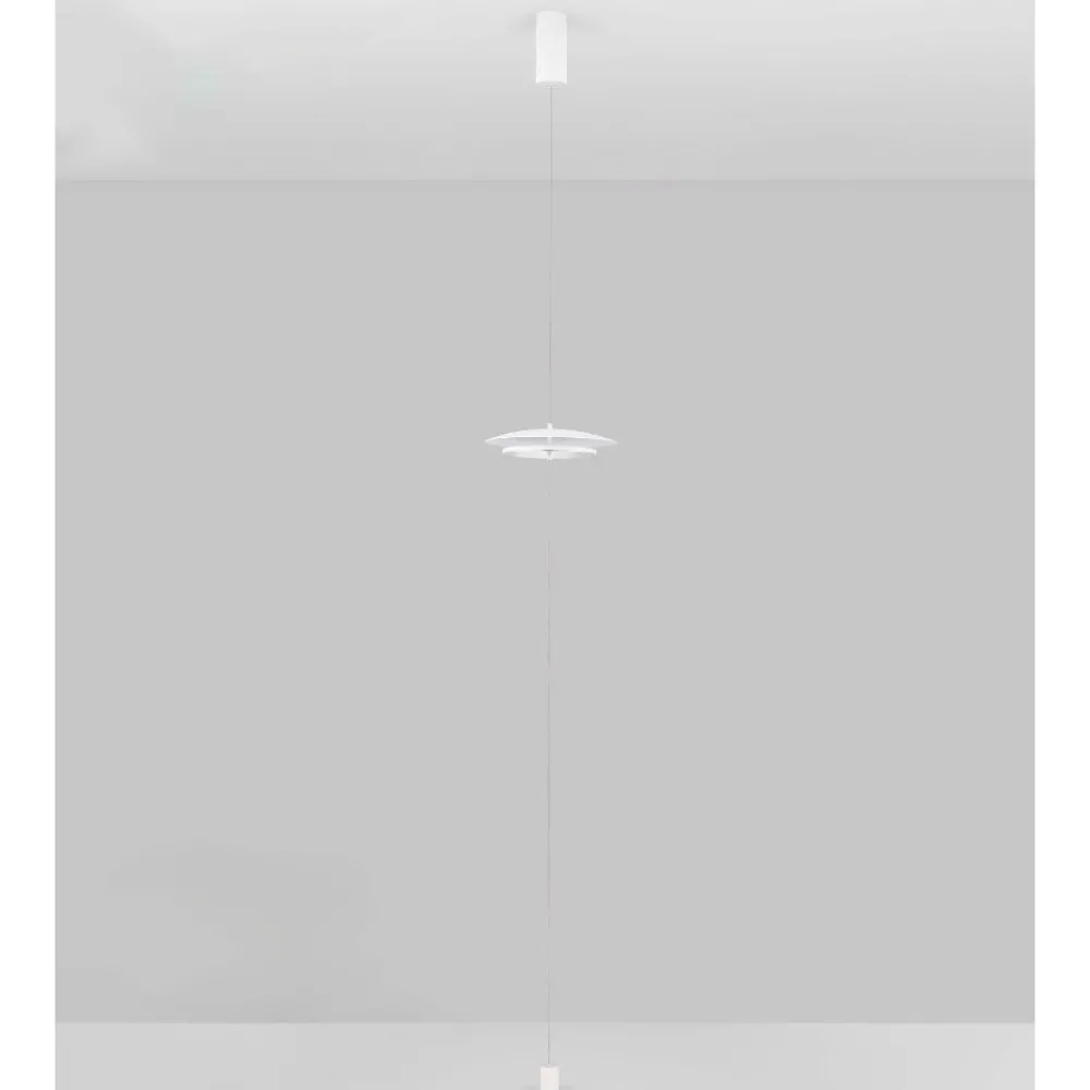 Lampade Da Terra-Selezionato da Mazzolaluce Piantana a sospensione dal soffitto bianca led dimmerabile moderna