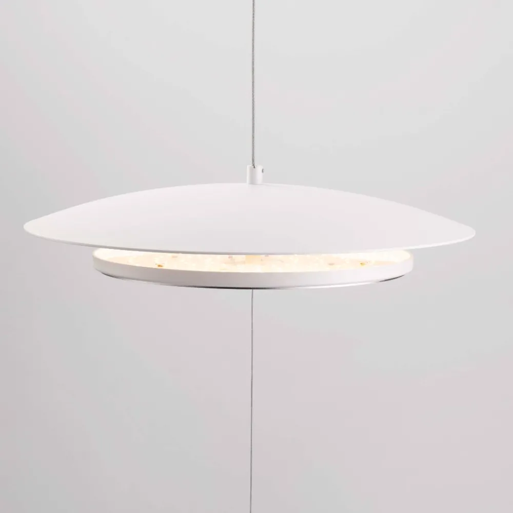 Lampade Da Terra-Selezionato da Mazzolaluce Piantana a sospensione dal soffitto bianca led dimmerabile moderna