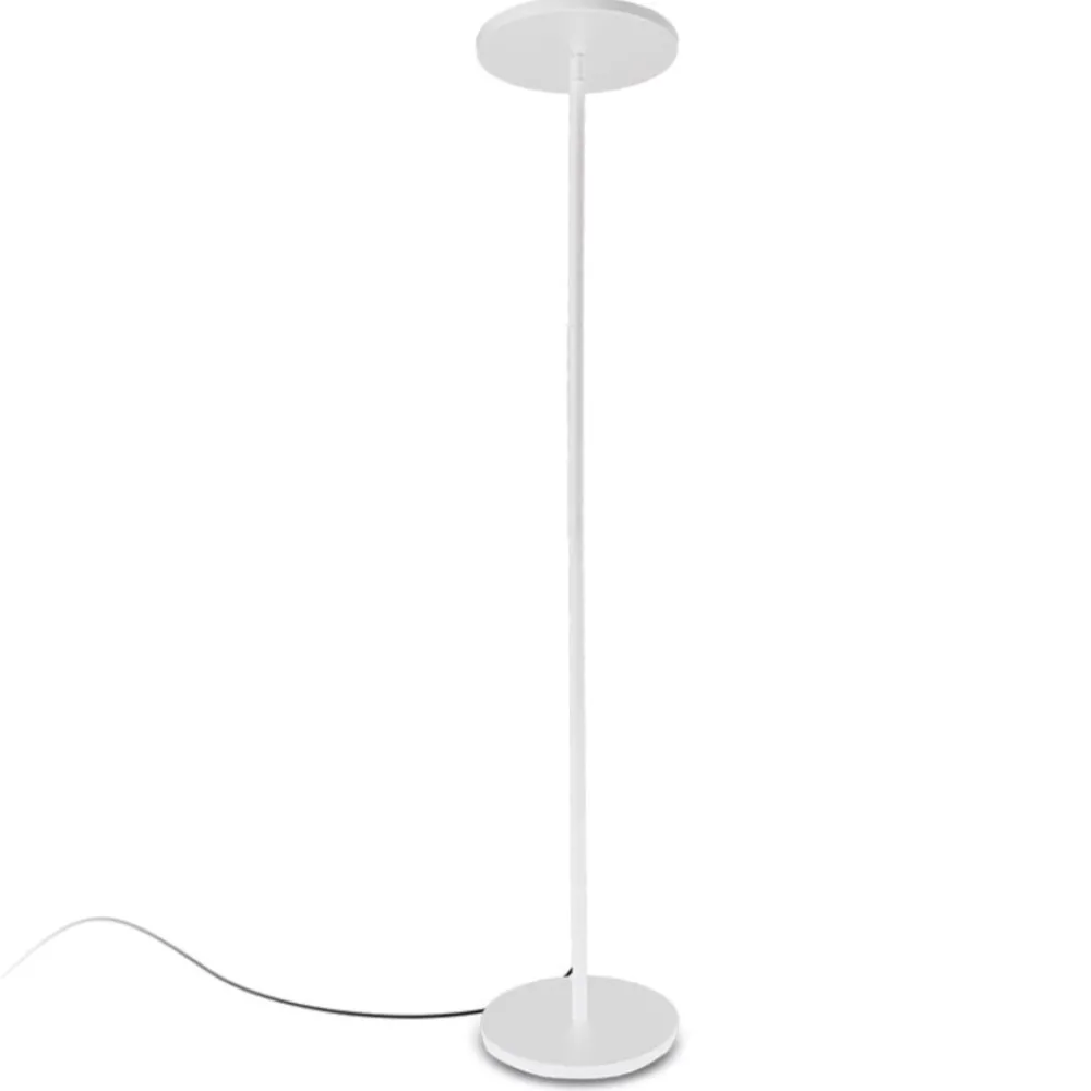 Lampade Da Terra-Selezionato da Mazzolaluce Piantana bianca led 30w dimmerabile da 3000k a 5000k