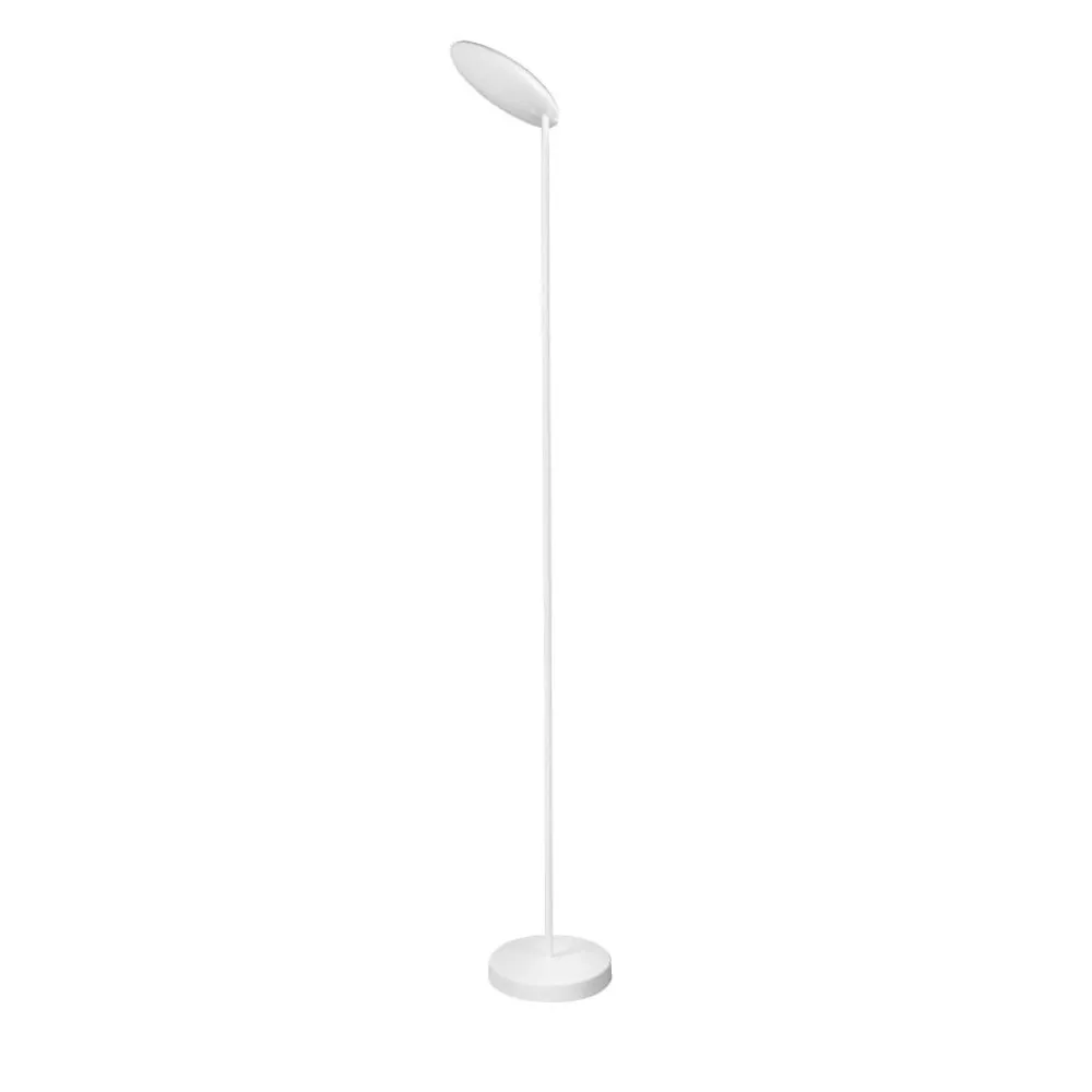 Lampade Da Terra-Selezionato da Mazzolaluce Piantana bianca led 30w 3000k moderna orientabile dimmerabile