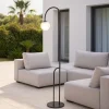 Lampade Da Esterno Giardino-Linea Light Piantana da esterno design ip65 nero sfera bianca led 3000k