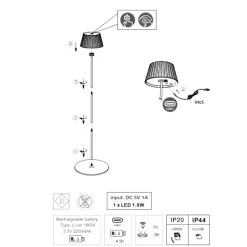 Lampade Da Esterno Giardino-Selezionato da Mazzolaluce Piantana da esterno portatile senza fili led 3000k moderna