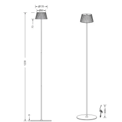 Lampade Da Esterno Giardino-Selezionato da Mazzolaluce Piantana da esterno portatile senza fili led 3000k moderna