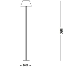Lampade Da Esterno Giardino-Ideal Lux Piantana da esterno pure pt marrone