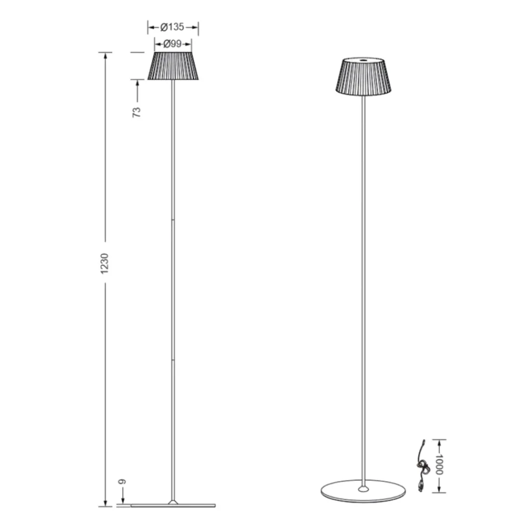 Lampade Da Esterno Giardino-Selezionato da Mazzolaluce Piantana da esterno senza fili verde pistacchio