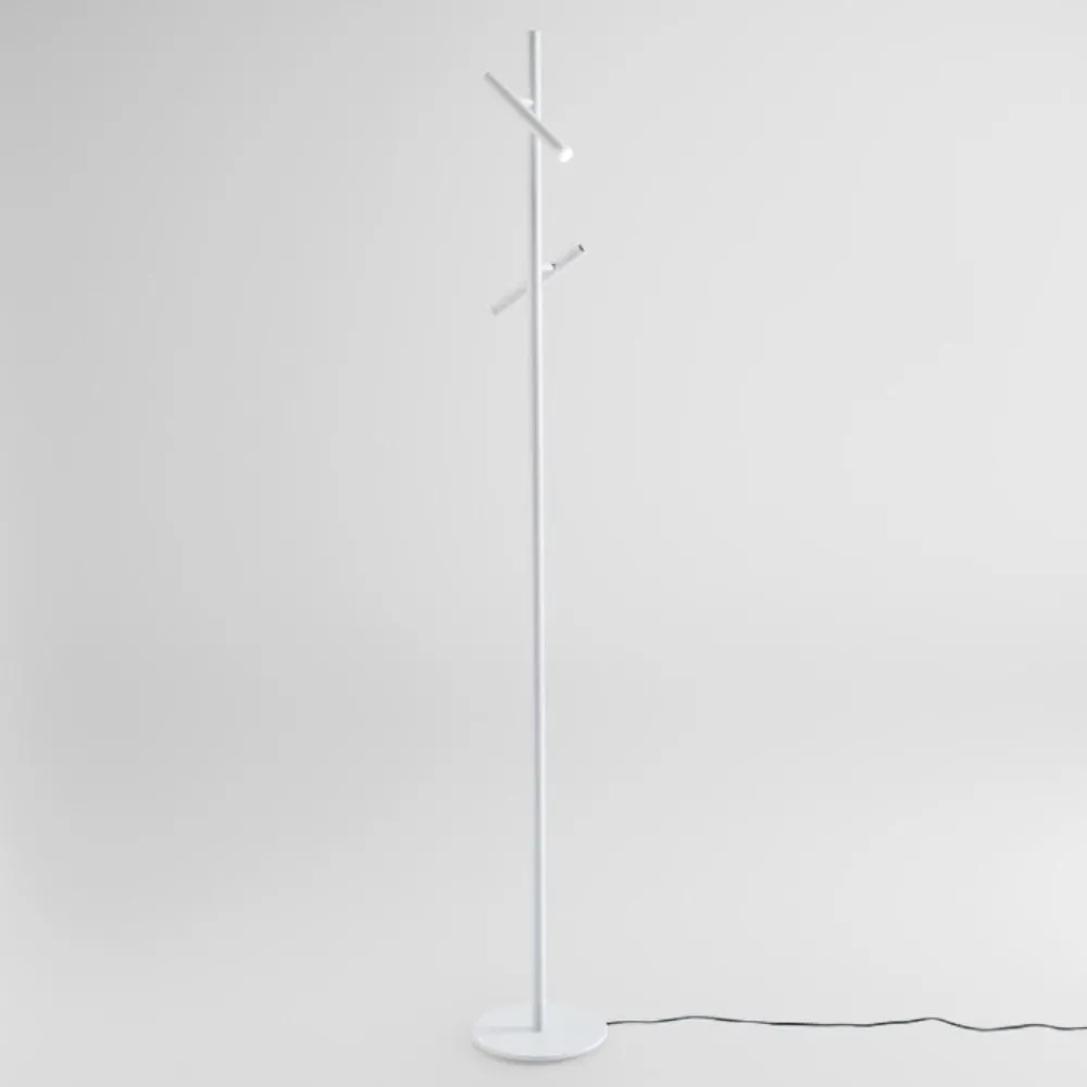 Lampade Da Terra-Gea Luce Piantana da terra bianca led 3000k orientabile gpi