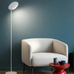 Lampade Da Terra-Perenz Illuminazione Piantana da terra bianca led 24w 3000k ophelia perenz