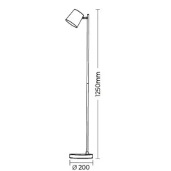 Lampade Da Terra-Selezionato da Mazzolaluce Piantana da terra bianca portatile led 4,5w ricaricabile usb dimmerabile