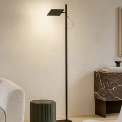 Lampade Da Terra-Perenz Illuminazione Piantana da terra da ufficio perenz radiante led cct orientabile nera