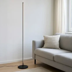 Lampade Da Terra-Gea Luce Piantana da terra ebony led 3000k nera per salotto