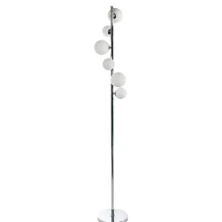 Lampade Da Terra-Selezionato da Mazzolaluce Piantana da terra moderna cromo sfere vetro bianco per soggiorno