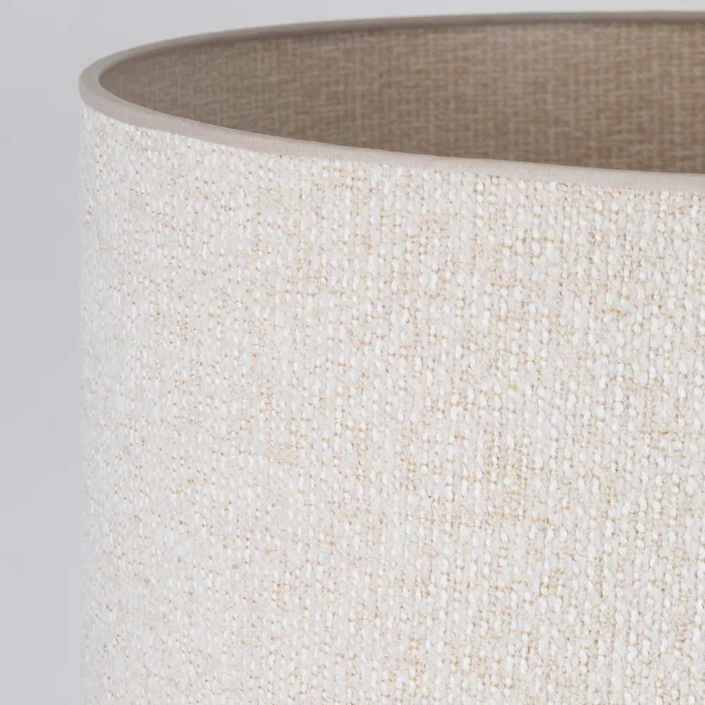 Lampade Da Terra-Selezionato da Mazzolaluce Piantana da terra moderna sabbia con paralume cilindro di tessuto beige