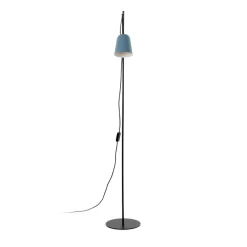 Lampade Da Terra-Selezionato da Mazzolaluce Piantana da terra per cameretta ragazzo metallo nero e blu orientabile
