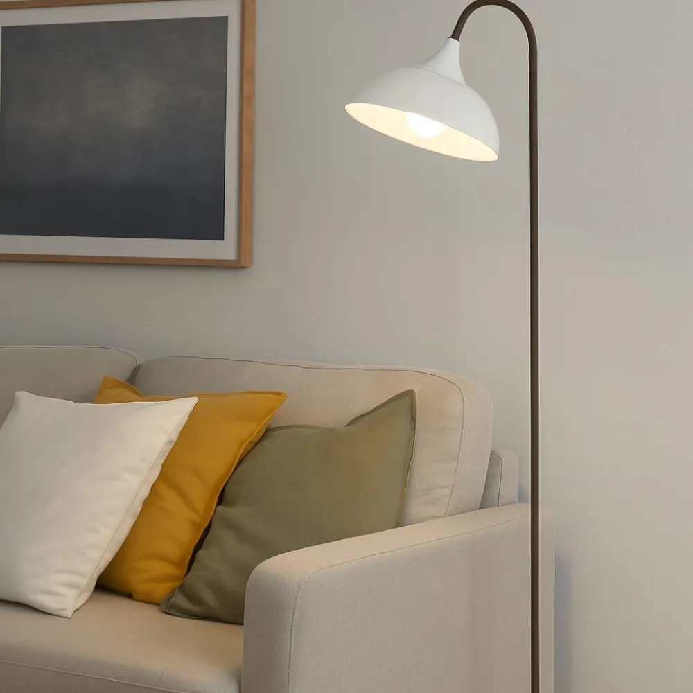 Lampade Da Terra-Perenz Illuminazione Piantana da terra perenz swan nera per soggiorno moderno