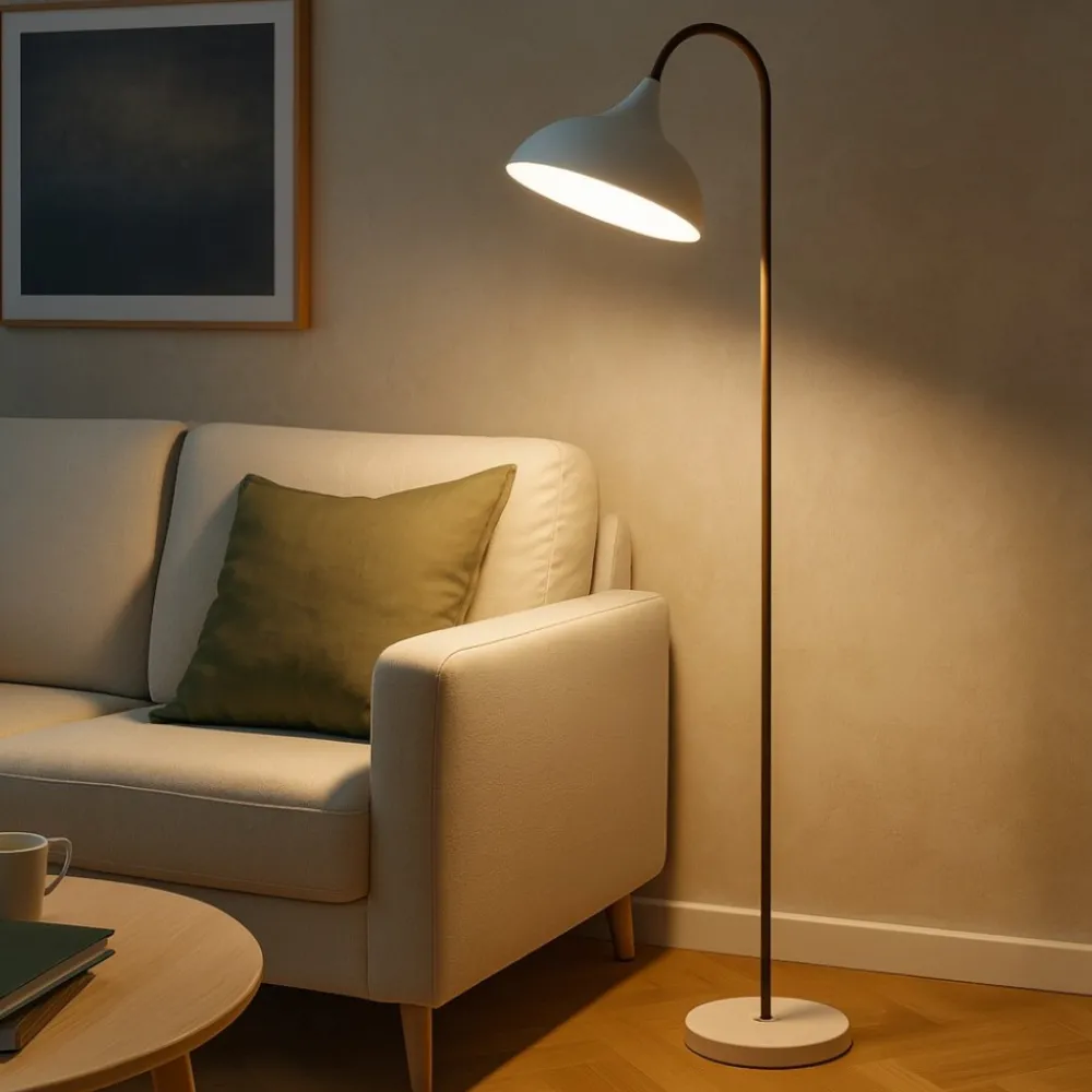 Lampade Da Terra-Perenz Illuminazione Piantana da terra perenz swan nera per soggiorno moderno