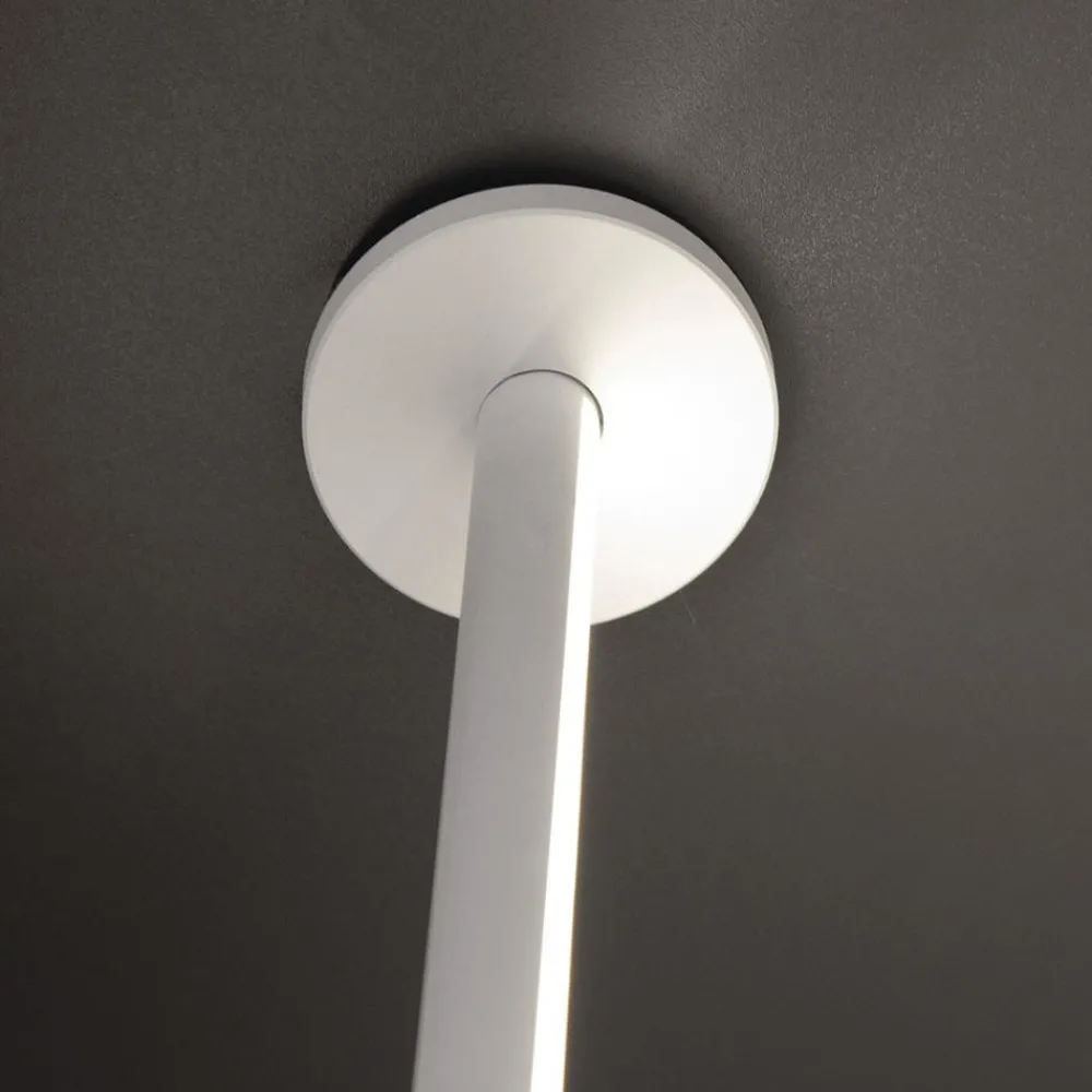 Lampade Da Terra-Selezionato da Mazzolaluce Piantana da terra sospesa bianca led 3000k dimmerabile