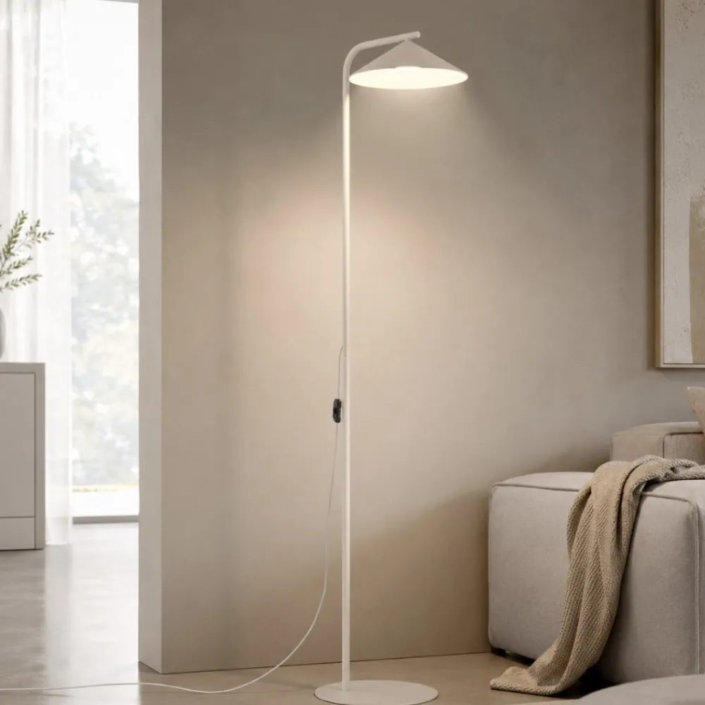 Lampade Da Terra-Selezionato da Mazzolaluce Piantana design minima metallo champagne