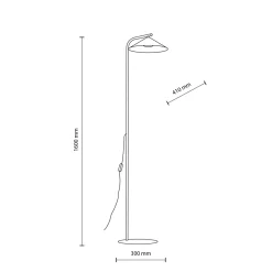 Lampade Da Terra-Selezionato da Mazzolaluce Piantana design minima metallo champagne