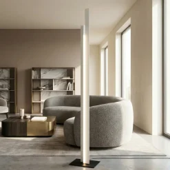 Lampade Da Terra-Selezionato da Mazzolaluce Piantana design moderna bianca per soggiorno led 38w 3000k dimmerabile