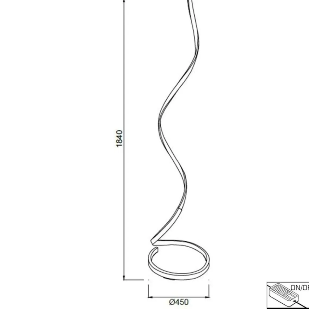 Lampade Da Terra-Selezionato da Mazzolaluce Piantana design moderna led 22w 2800k marrone ossido