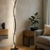 Lampade Da Terra-Eglo Piantana design moderna led 32w 3000k nera lasana