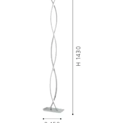 Lampade Da Terra-Eglo Piantana design moderna led 32w 3000k nera lasana