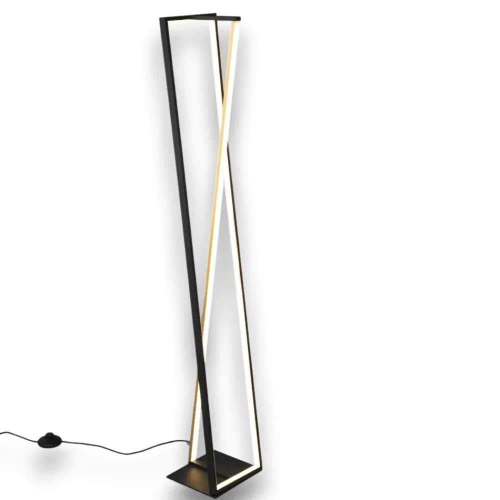 Lampade Da Terra-Selezionato da Mazzolaluce Piantana design moderna nera oro led 2300k 3000k 4000k dimmerabile