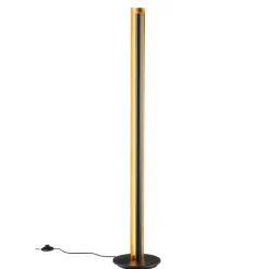 Lampade Da Terra-Selezionato da Mazzolaluce Piantana design moderna nero oro led 15w 3000k