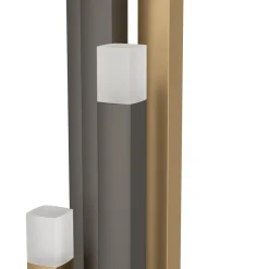 Lampade Da Terra-Eglo Piantana design moderna nero marrone oro led 18w 3000k dimmerabile estanerios