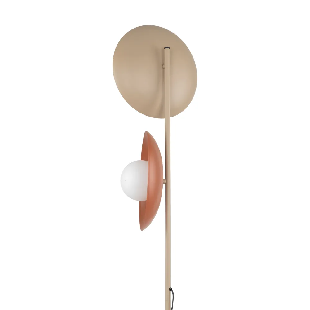 Lampade Da Terra-Selezionato da Mazzolaluce Piantana design moderna rosso sabbia 2 luci per soggiorno