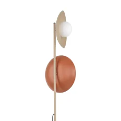 Lampade Da Terra-Selezionato da Mazzolaluce Piantana design moderna rosso sabbia 2 luci per soggiorno