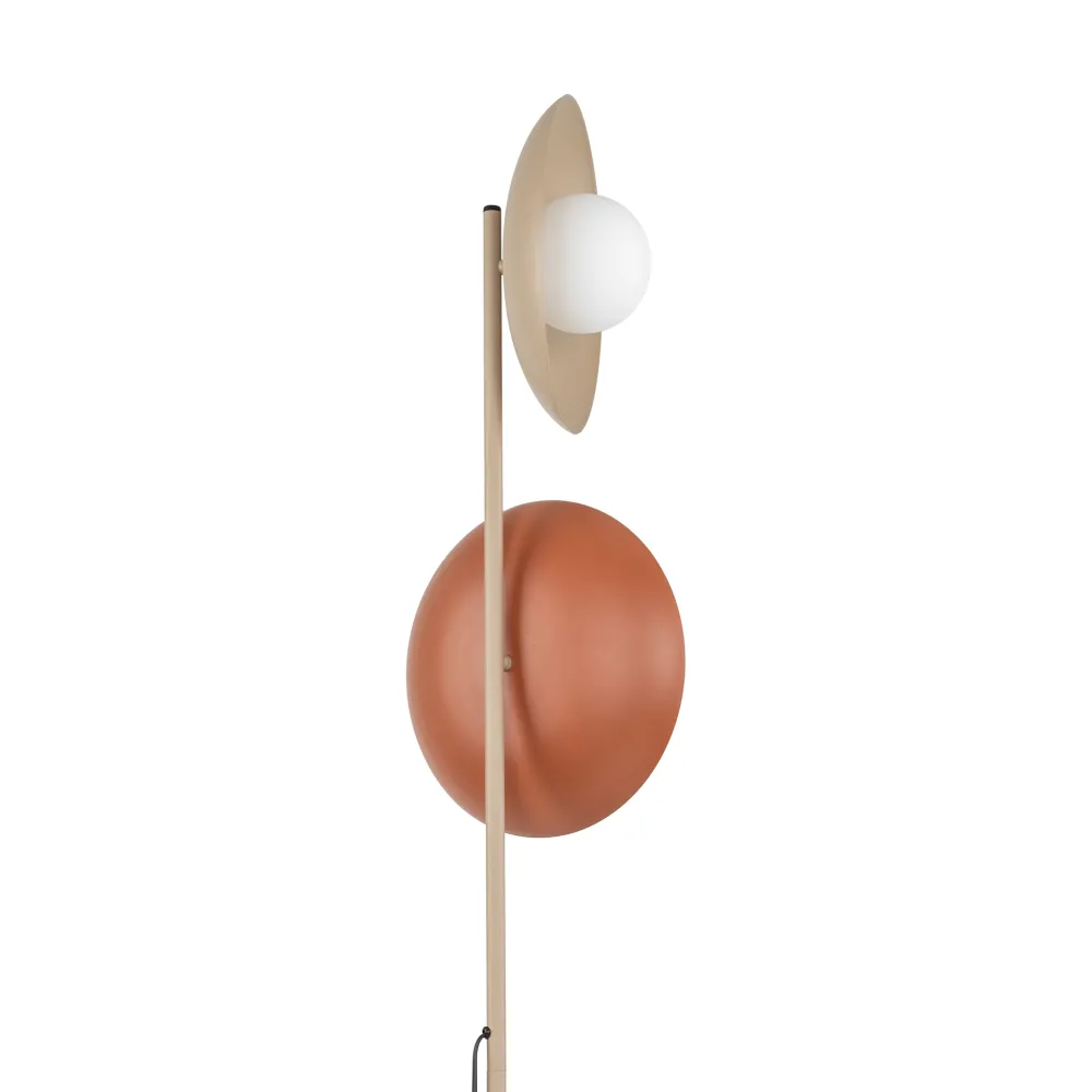 Lampade Da Terra-Selezionato da Mazzolaluce Piantana design moderna rosso sabbia 2 luci per soggiorno