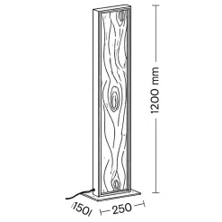 Lampade Da Terra-Selezionato da Mazzolaluce Piantana di legno rettangolare moderna led dimmerabile