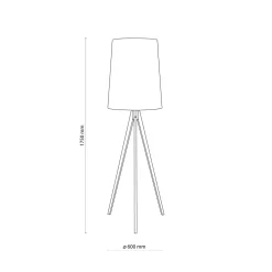 Lampade Da Terra-Selezionato da Mazzolaluce Piantana di legno scandinavo paralume di lino