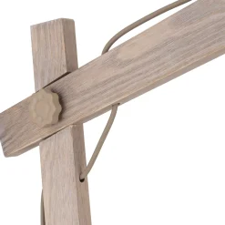 Lampade Da Terra-Selezionato da Mazzolaluce Piantana di legno vintage cupola metallo sabbia per salotto