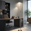 Lampade Da Terra-Selezionato da Mazzolaluce Piantana grigio nickel per ufficio 2 luci led 2700k-3200k-4000k