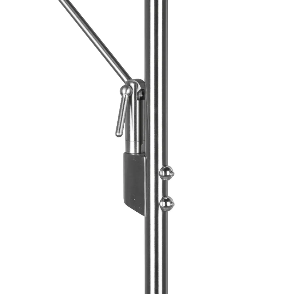 Lampade Da Terra-Selezionato da Mazzolaluce Piantana grigio nickel per ufficio 2 luci led 2700k-3200k-4000k