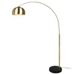 Lampade Da Terra-Selezionato da Mazzolaluce Piantana lampada ad arco cupola oro satinato